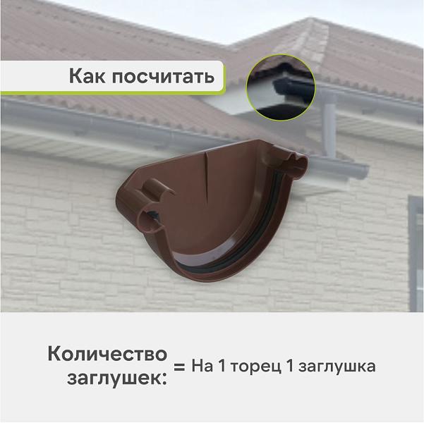Заглушка Альта-Профиль "Элит" ПВХ Коричневая