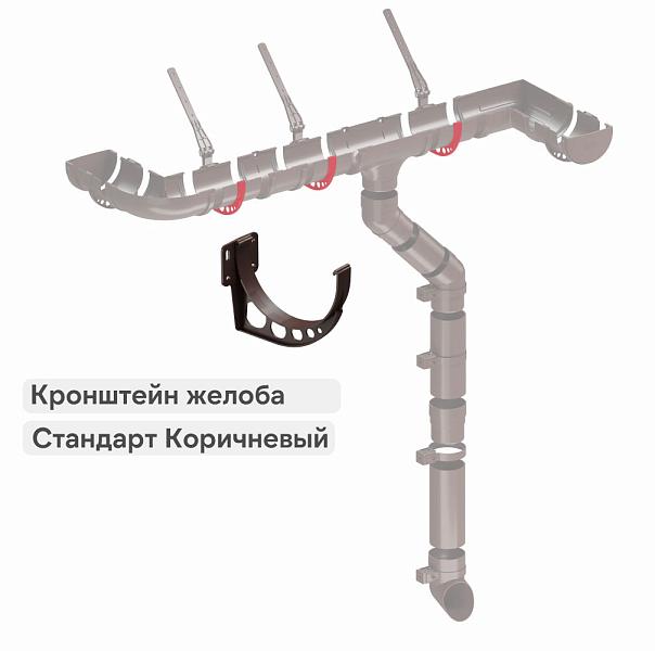 Docke СТАНДАРТ Кронштейн желоба 120мм Темно-коричневый