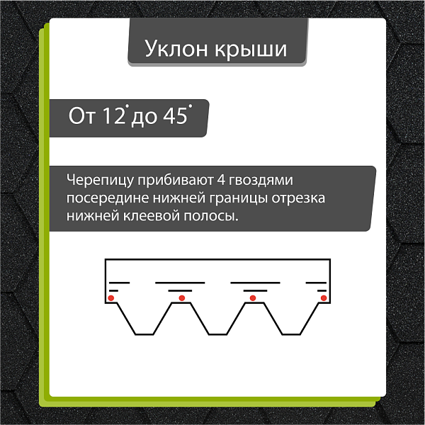 Гибкая черепица Docke ЕВРАЗИЯ Шестигранник 3м2/уп Черный  (Снято с производства)