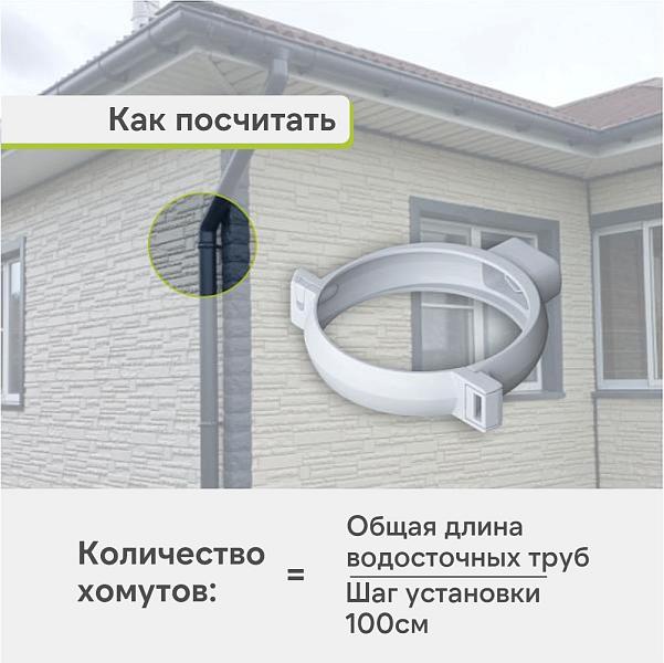 Хомут трубный Альта-Профиль "Элит" ПВХ Белый