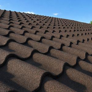 Композитная черепица Stone Cover Андалузия 1280x420х0,45мм 0,46м2 — Шоколад (RAL 8017) Композитная черепица Stone Cover Андалузия 1280x420х0,45мм 0,46м2 — Шоколад (RAL 8017)