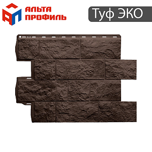 Фасадная панель Туф ЭКО Альта-Профиль 800х590х26мм — Коричневый Фасадная панель Туф ЭКО Альта-Профиль 800х590х26мм — Коричневый