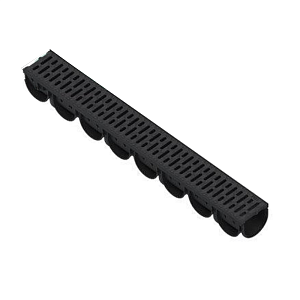 Купить Лоток пластиковый DN100 H100 в сборе с пластиковой решеткой S`Park 1000x135x100мм 088208 в Красноярске